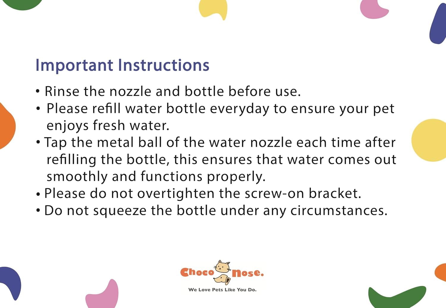 Choco Nose eco-friendly bottle option with regular PET bottle adaptability.