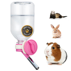 Choco Nose patented-no-drip bottle shows clean water delivery for small pets