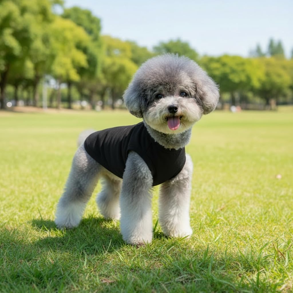 Chol&Vivi dog shirt closeup of soft fabric emphasizes skin-friendly comfort