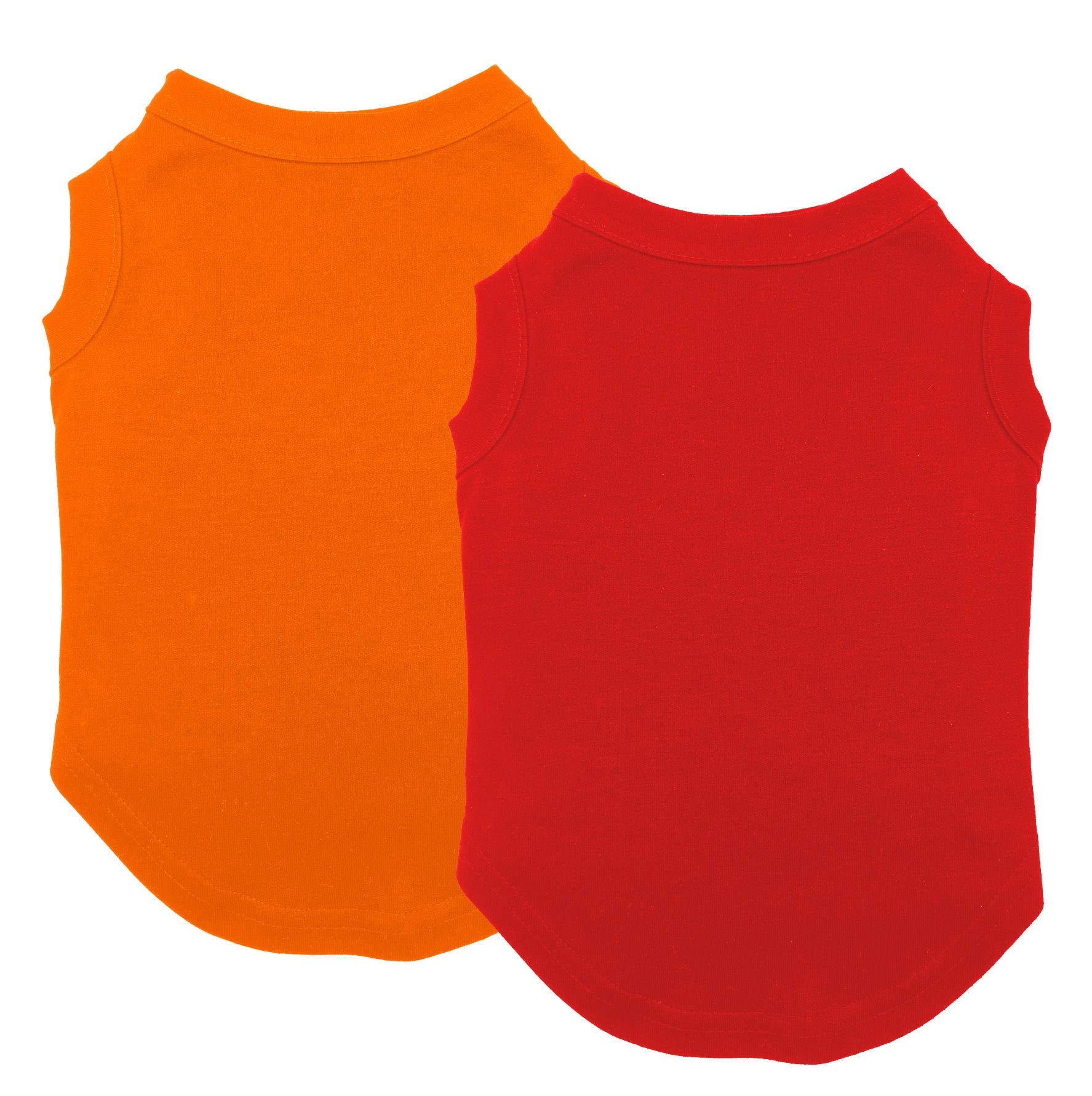 Cholvivi plain dog shirt red front view shows breathable cotton for daily comfort.