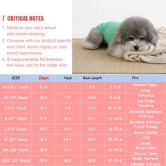 Chol&Vivi size range visuals show dogs from Chihuahua to retriever.