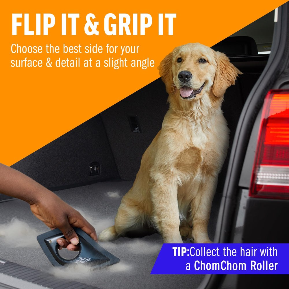 ChomChom Detailer used on clothing removes lint quickly.