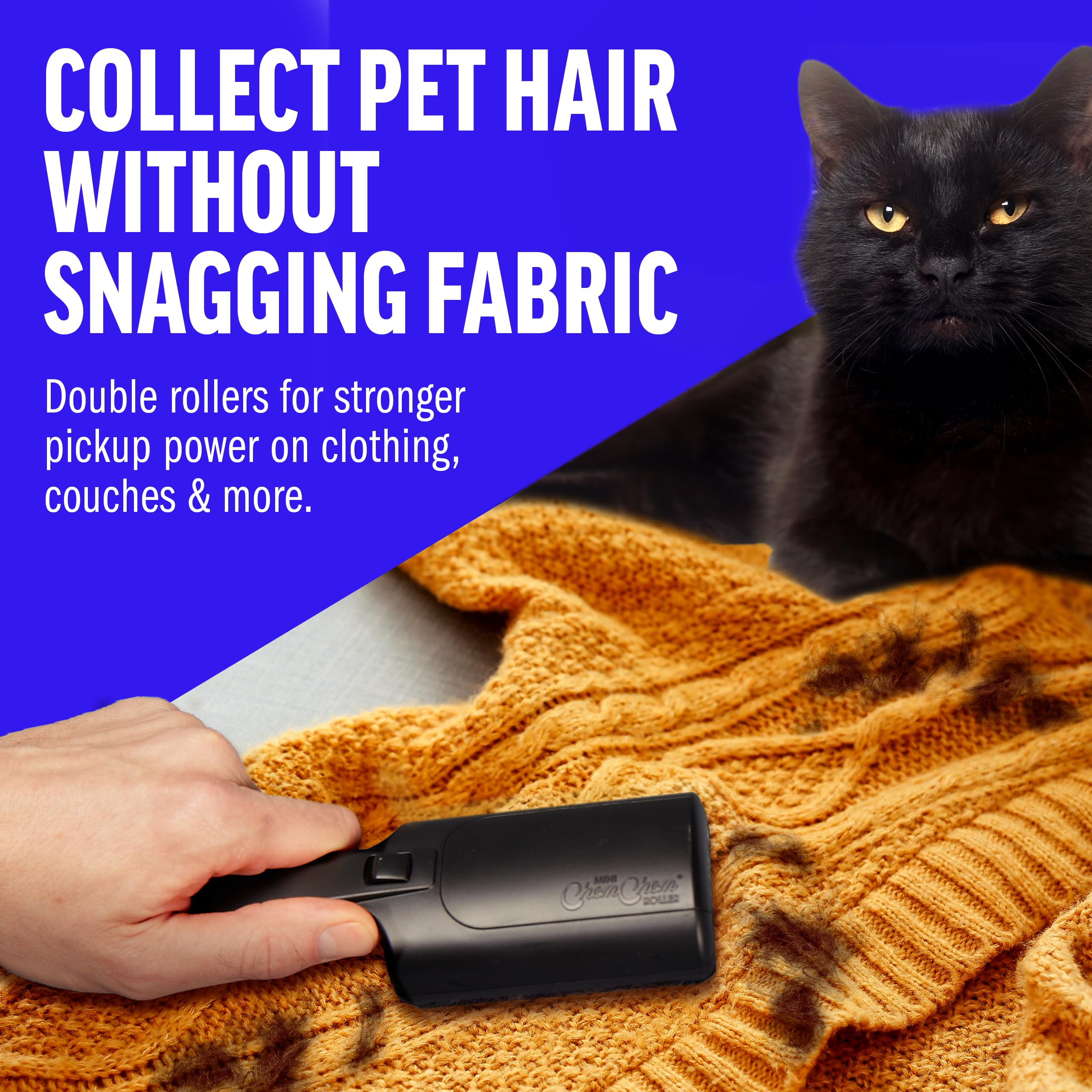 ChomChom Mini Roller in travel bag for on the go touch ups