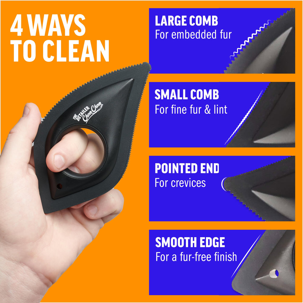 ChomChom Roller for clothing keeps outfits fur-free before outings.