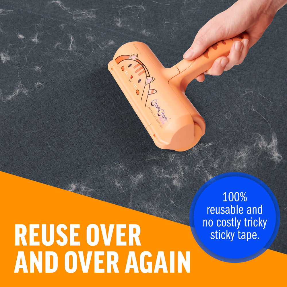 ChomChom Roller car-hair-removal keeps the vehicle interior fur-free.