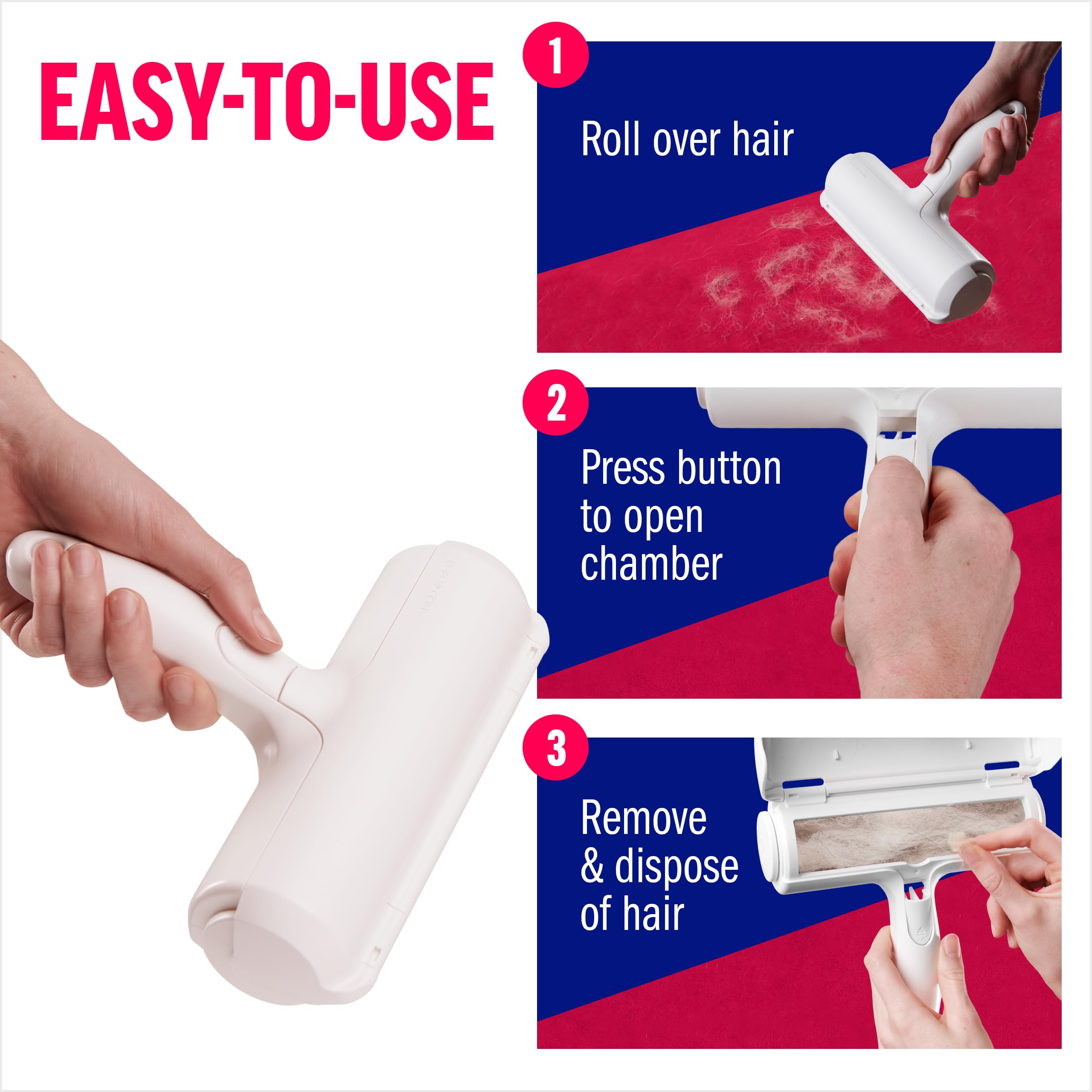 ChomChom Roller on bedding removes fur for a fresher night’s rest.