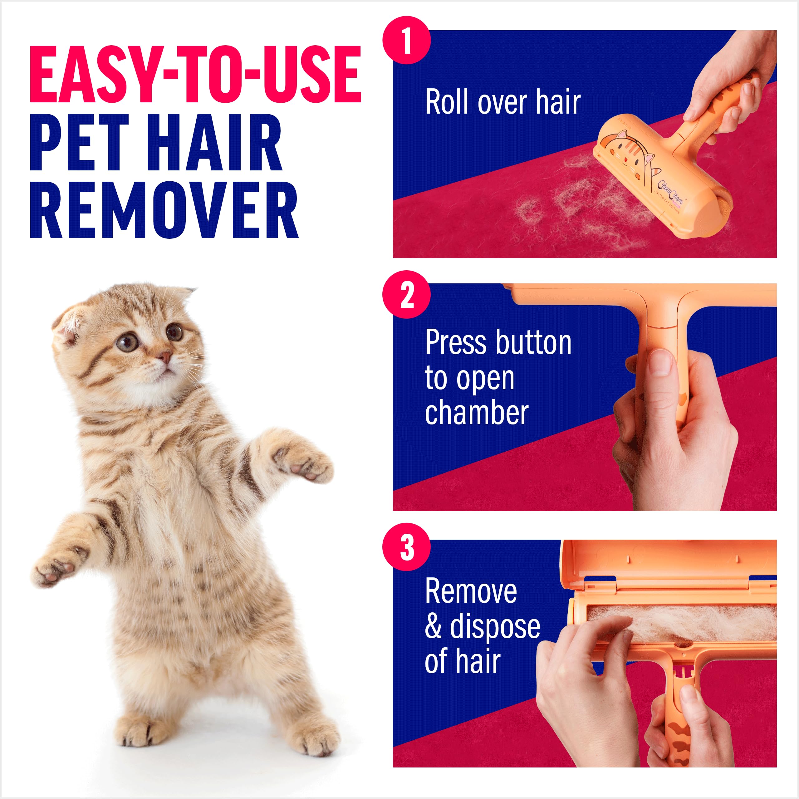 ChomChom Roller furniture-lint-remover ready for clean upholstery.