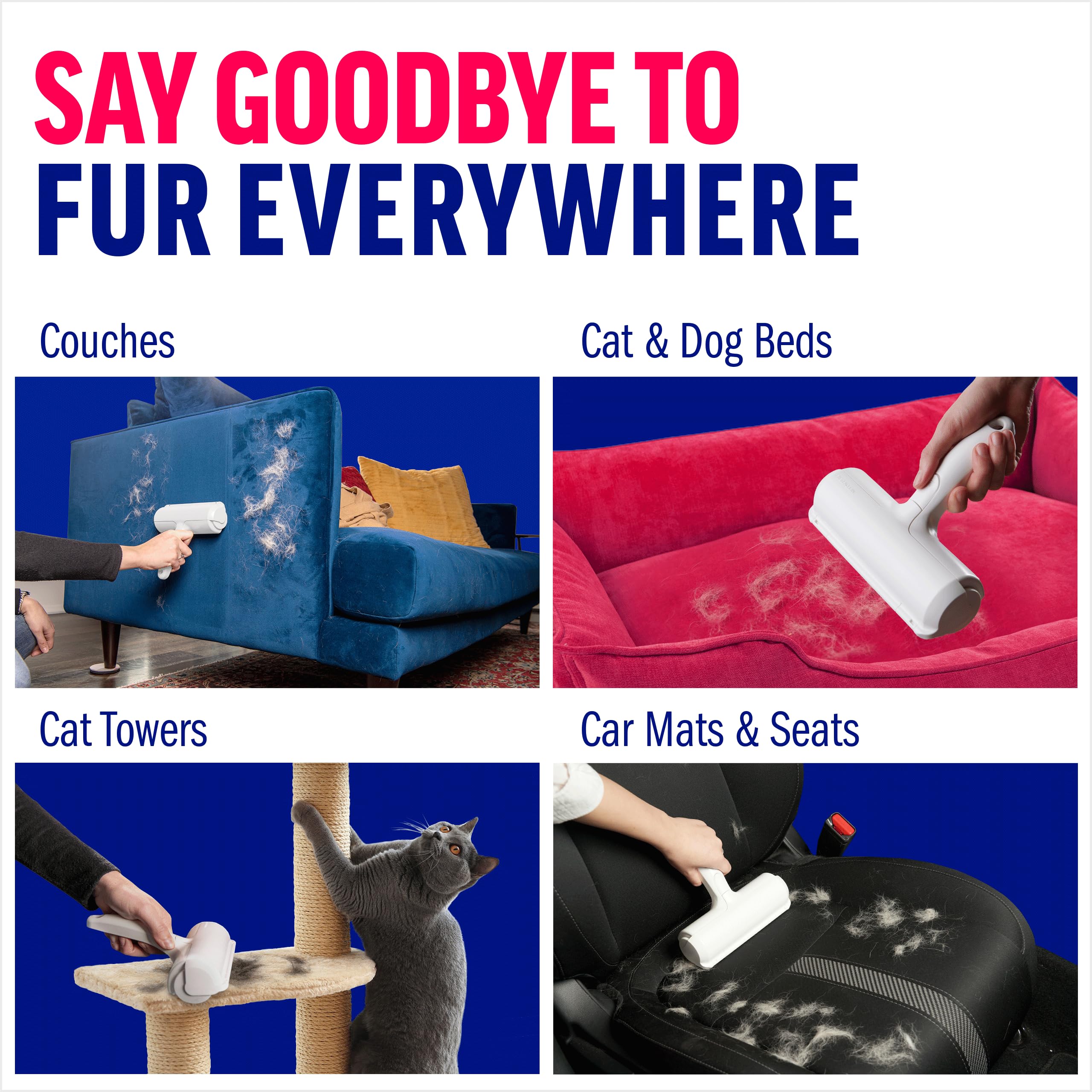 ChomChom Roller rug-cleaning and clothing-fur removal for quick home refreshes.