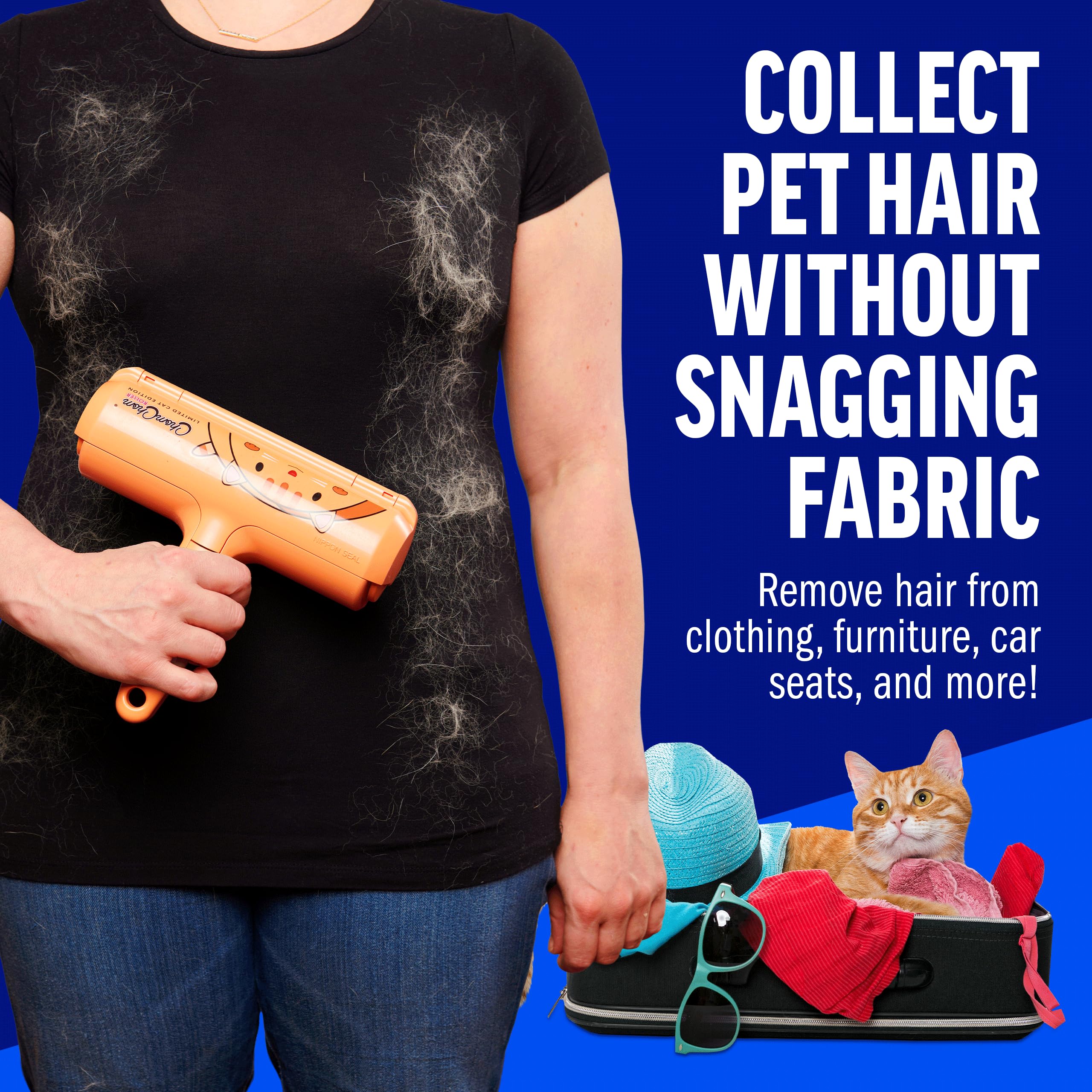 ChomChom Roller reusable-lint-brush offers an eco-friendly daily grooming option.