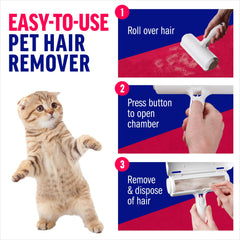 ChomChom Roller couch-cleaning view highlights deep-clean pet fur without adhesives.