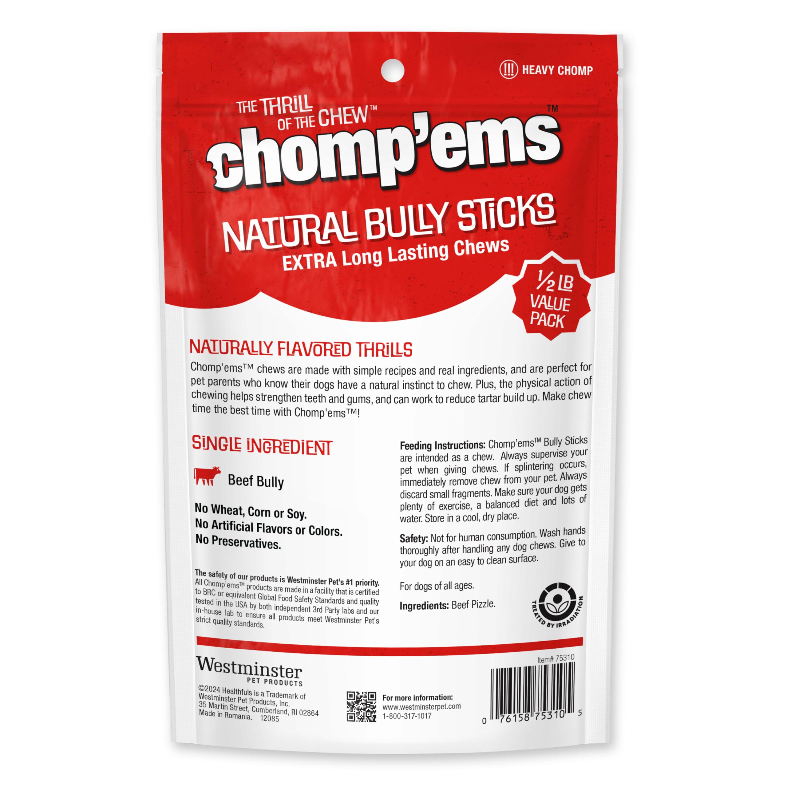 CHOMP 'EMS long-lasting chew image highlights extended play sessions