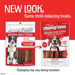CHOMP 'EMS natural ingredients photo emphasizes no artificial flavors or colors