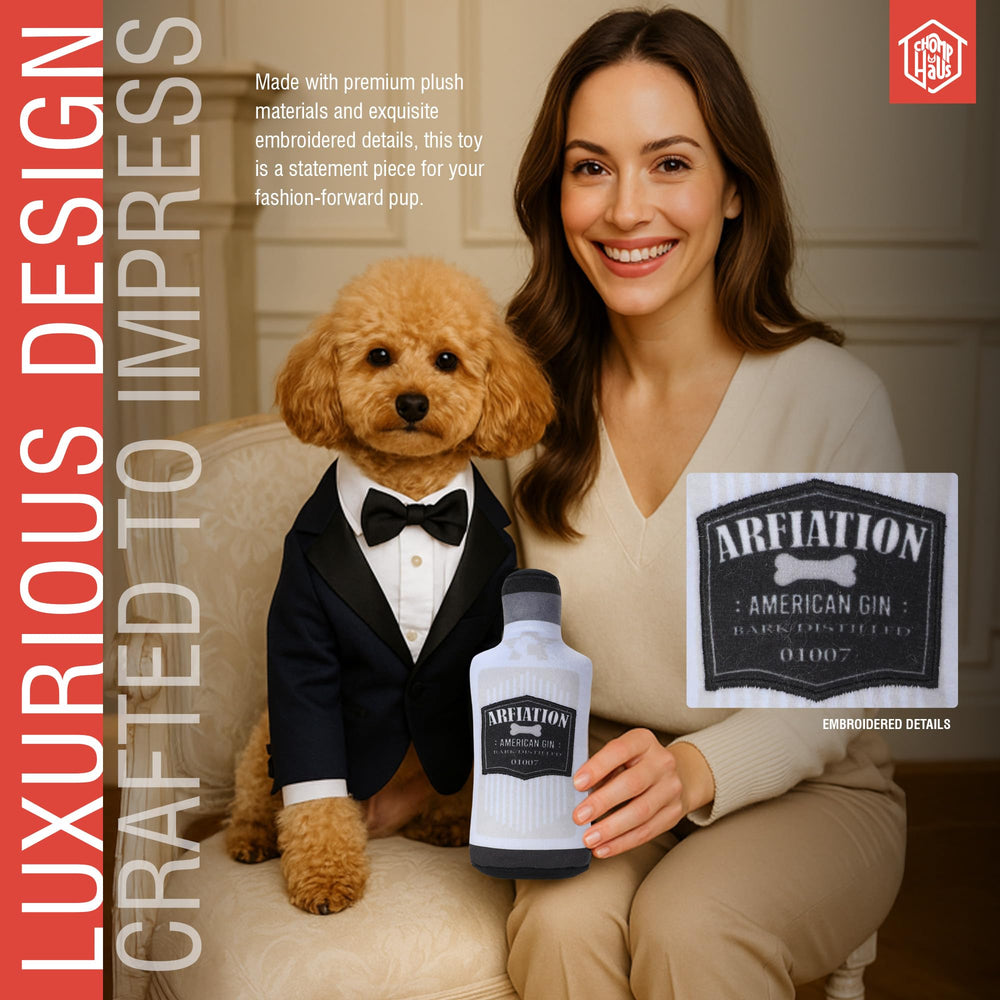 Chomp Haus Arfiation Gin designer-inspired toy evokes luxury style during play