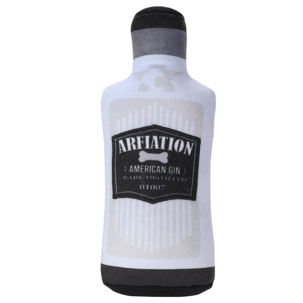 Chomp Haus Arfiation Gin plush bottle with squeaker for interactive play