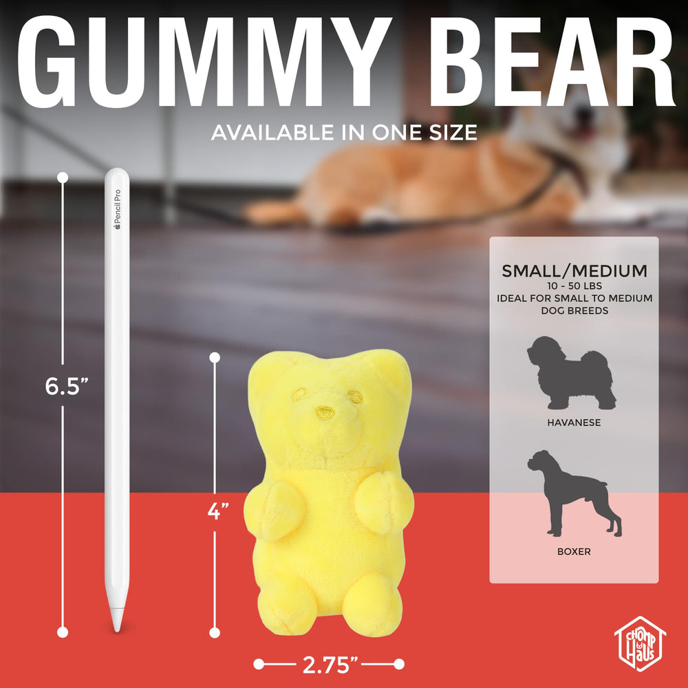Chomp Haus soft plush dog toy in compact small size.