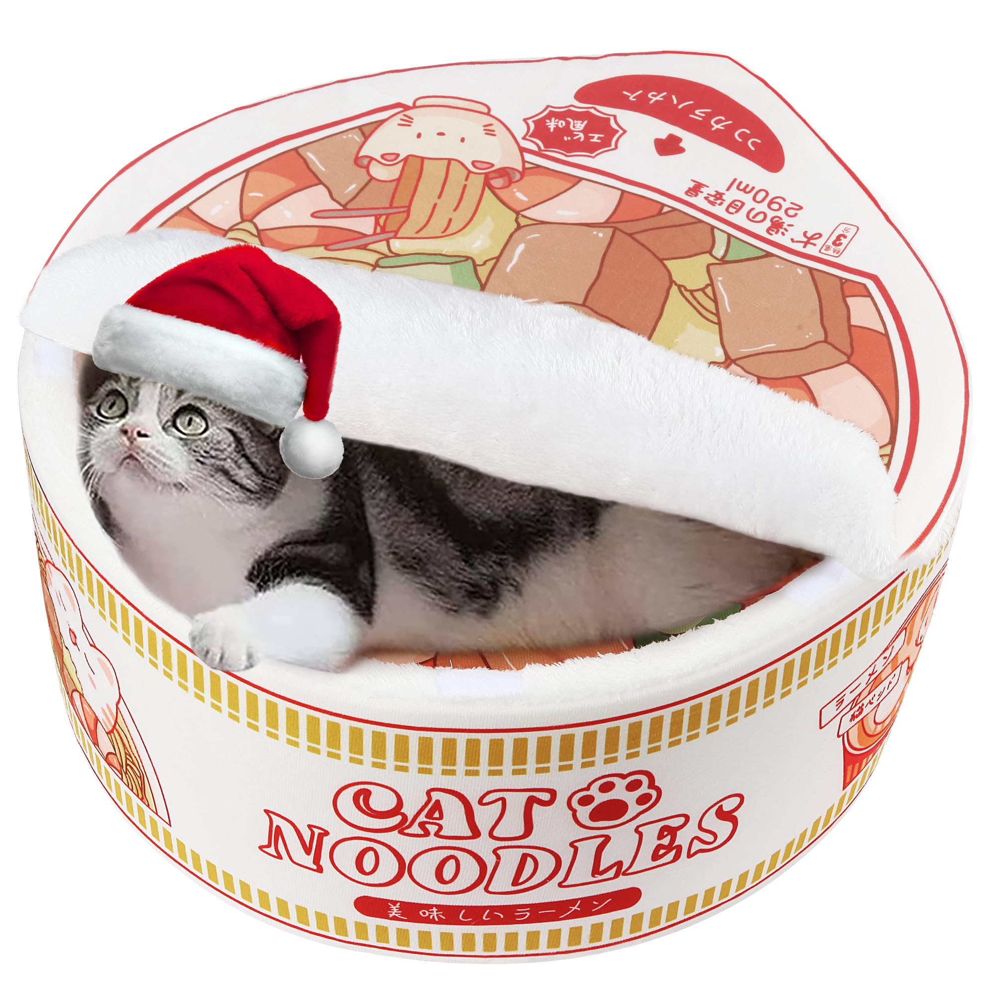 Chongxing Ramen Noodle Bed top view with plush faux fur for cozy naps