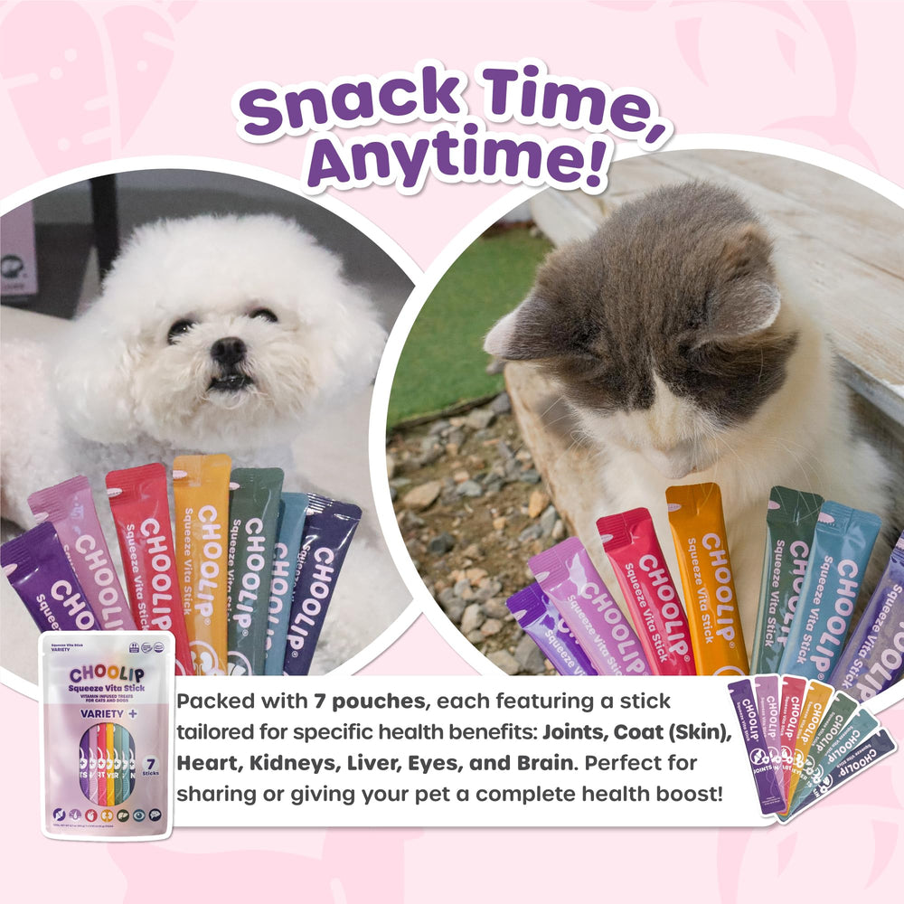 Choolip Squeeze Vita Stick seven-flavor variety pack highlights wellness themes
