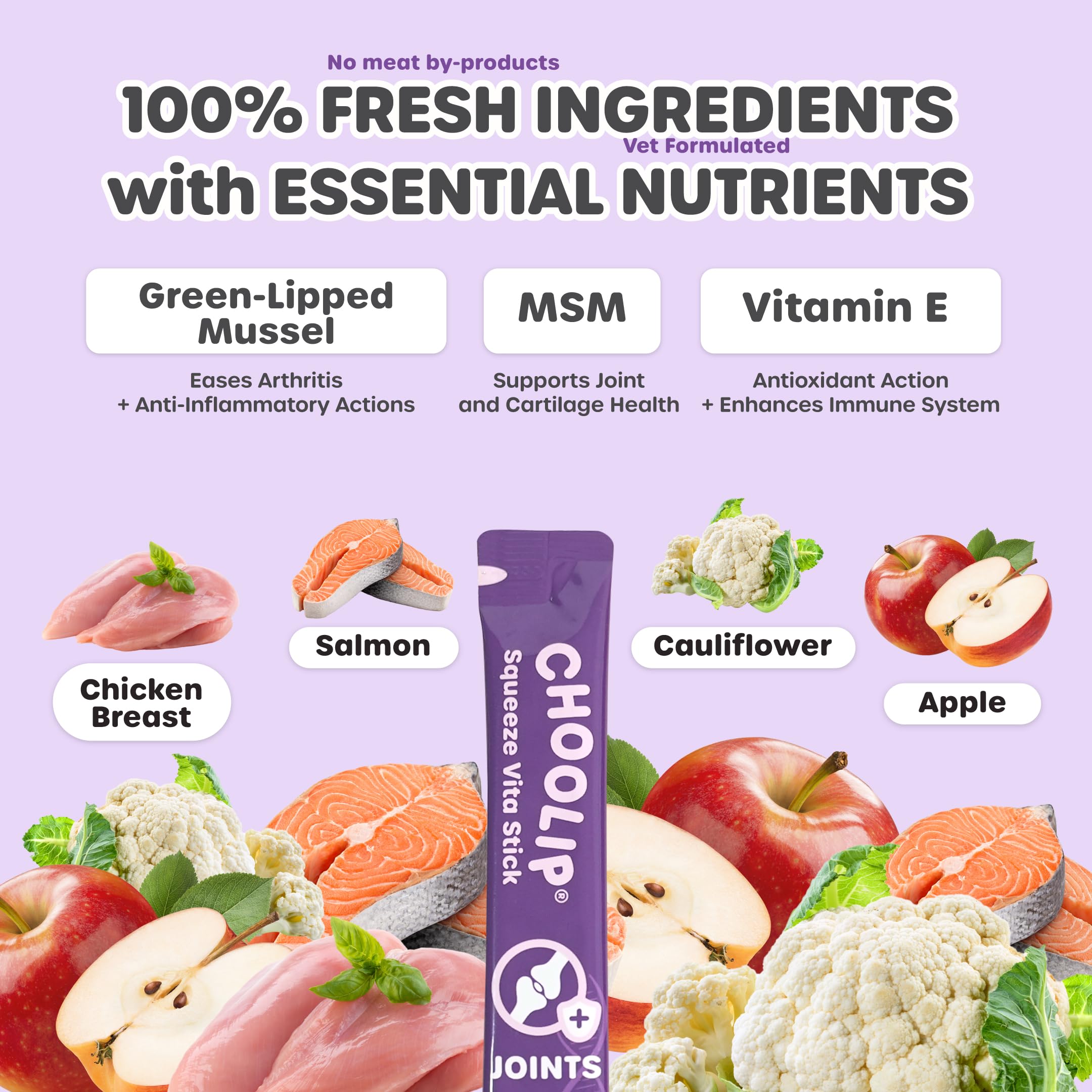 Choolip Squeeze Vita Stick bowl-time shot hints easy sharing among pets.