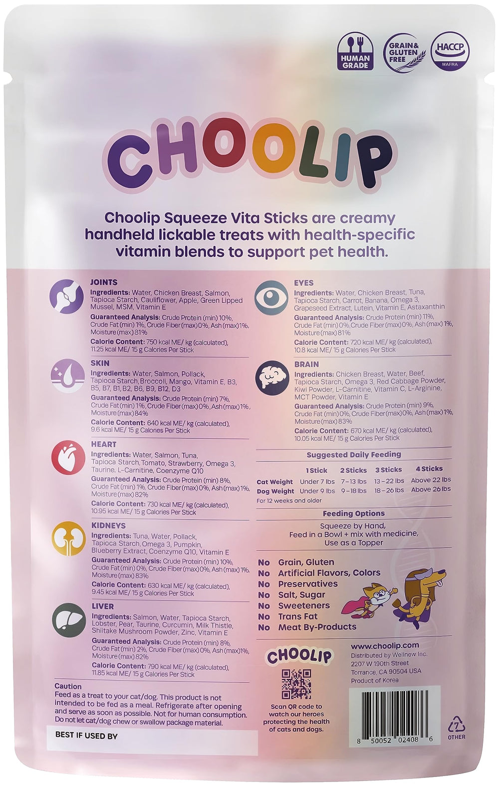 Choolip Squeeze Vita Stick treats enjoyed by both cats and dogs
