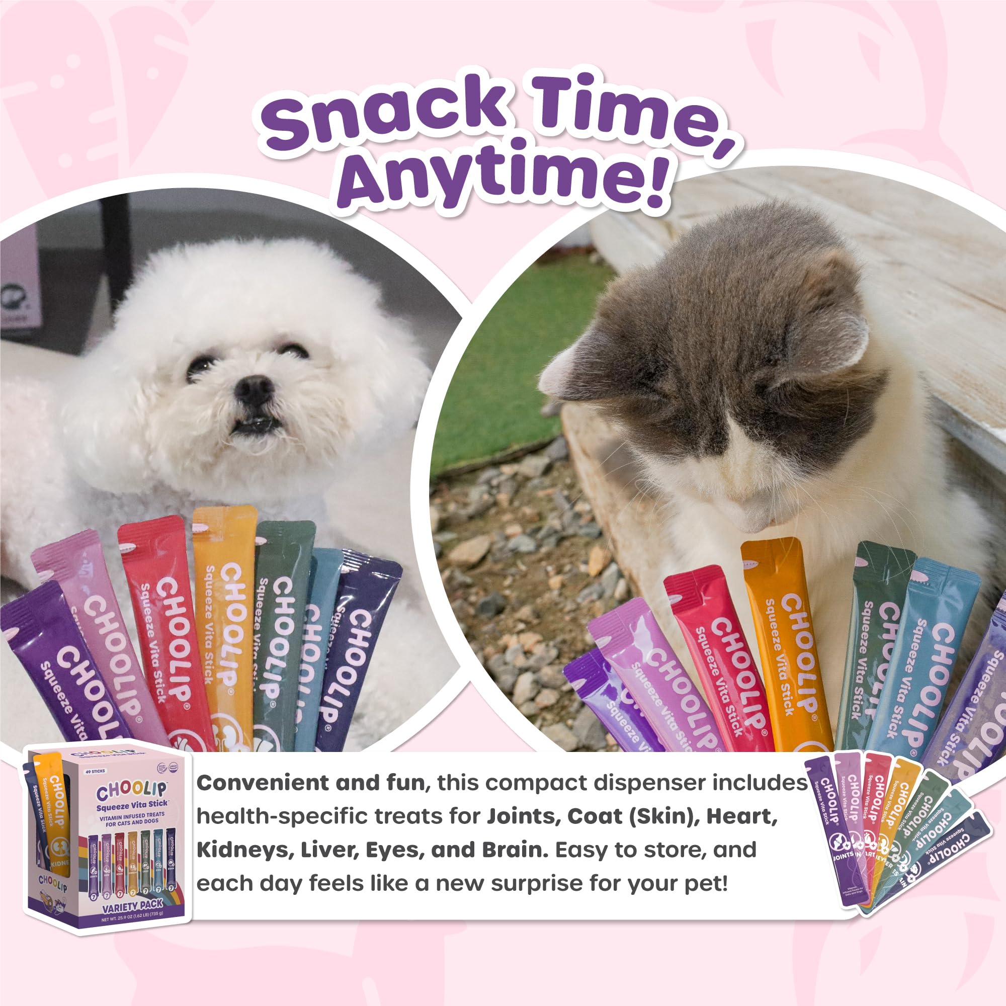 Choolip Squeeze Vita Stick seven flavors label hints at variety