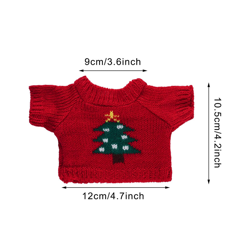 Choyaxo Christmas small animal sweater green side view highlighting elastic, comfortable fit.