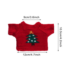 Choyaxo Christmas small animal sweater green side view highlighting elastic, comfortable fit.