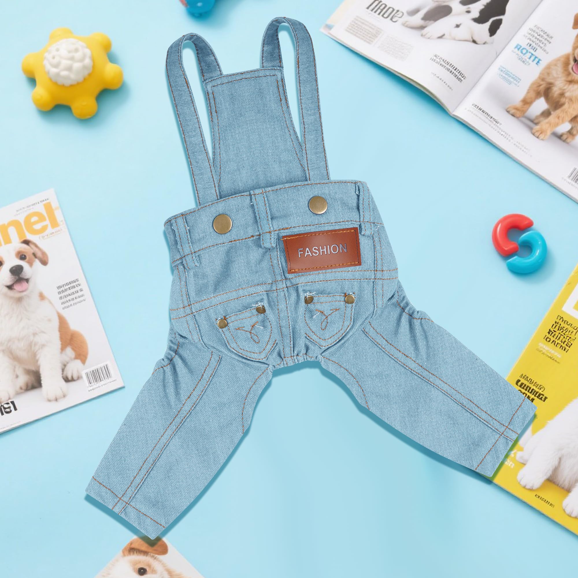 CHOYAXO Denim Overalls fabric closeup shows soft stretch for comfort