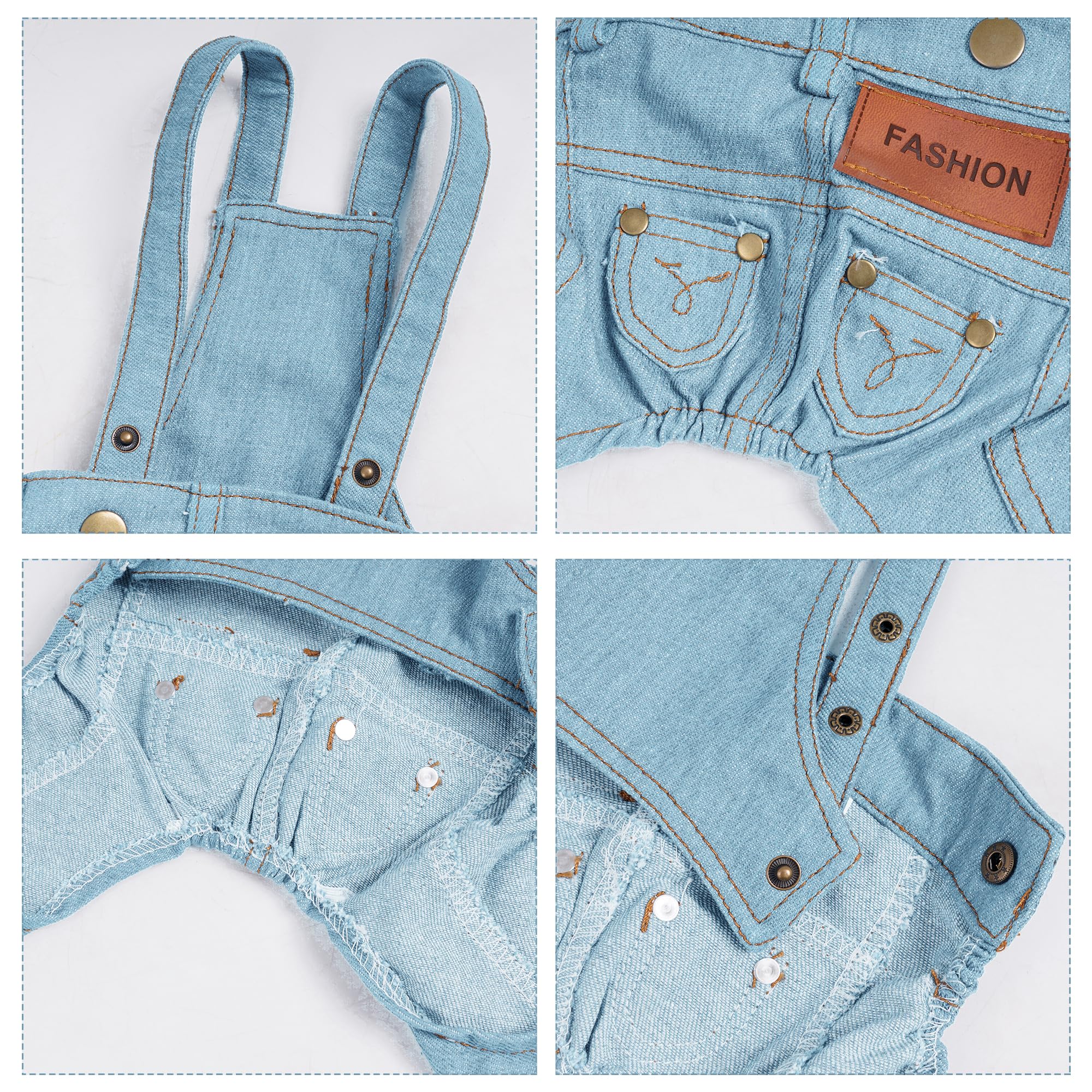 CHOYAXO Denim Overalls back view with adjustable closure for easy wear