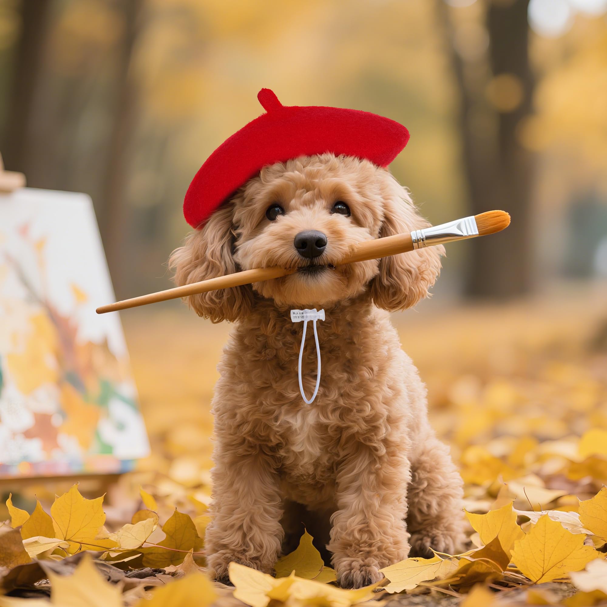 Choyaxo dog beret modeling look highlights fashion-ready pet