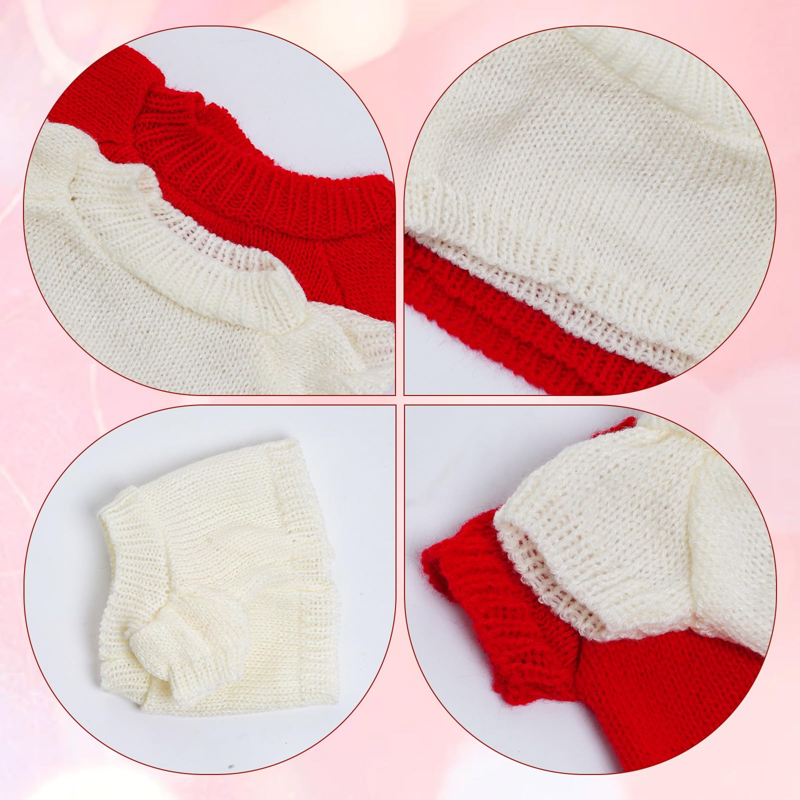 Choyaxo guinea pig sweater red front view adds festive style.
