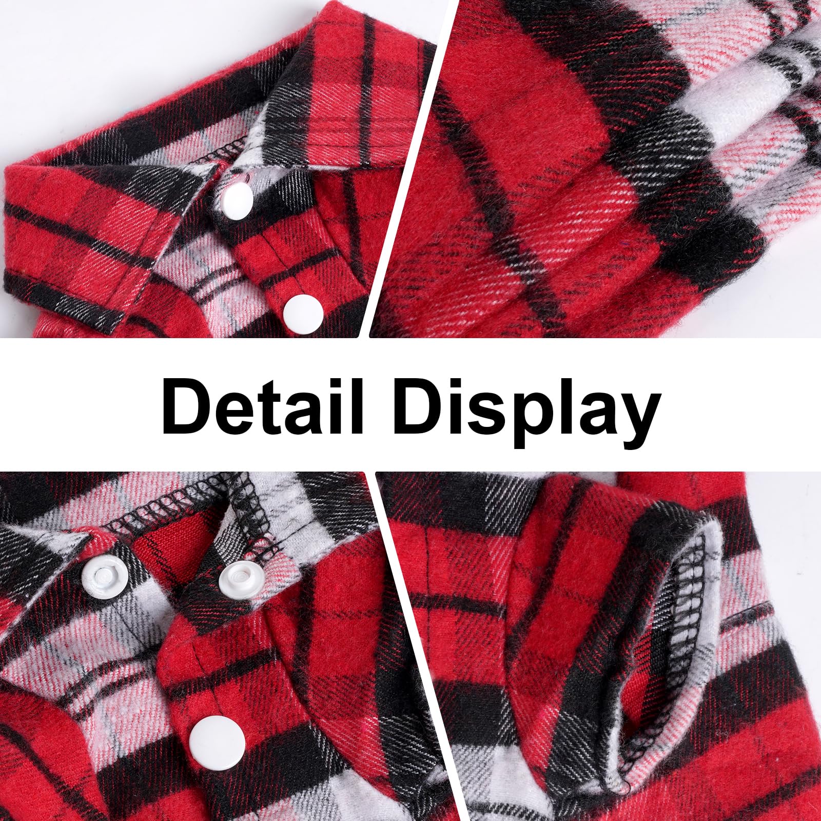 Choyaxo plaid dog shirt blue for cute photos during winter outings