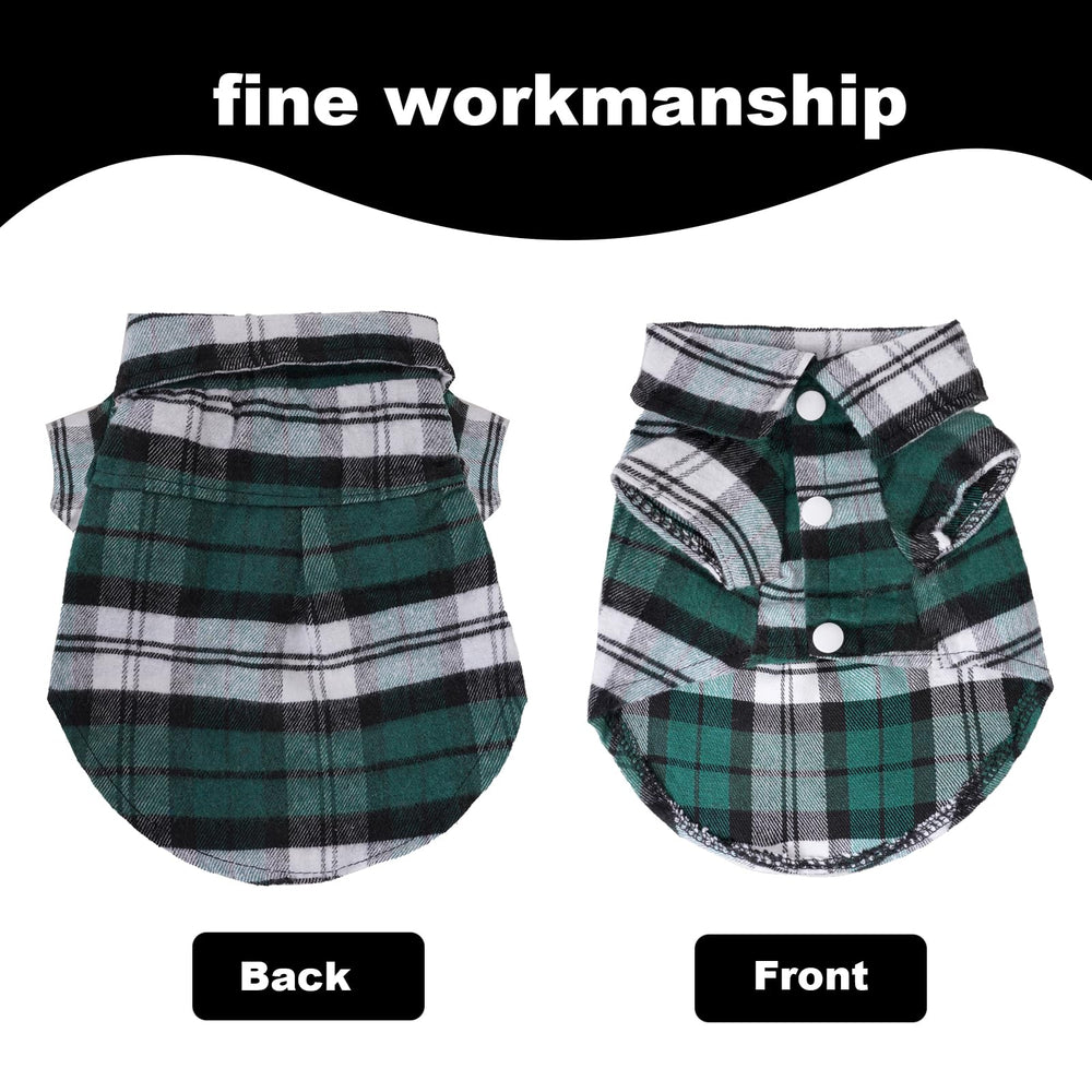 Choyaxo plaid dog shirt red for holiday vibes and easy-on/off design