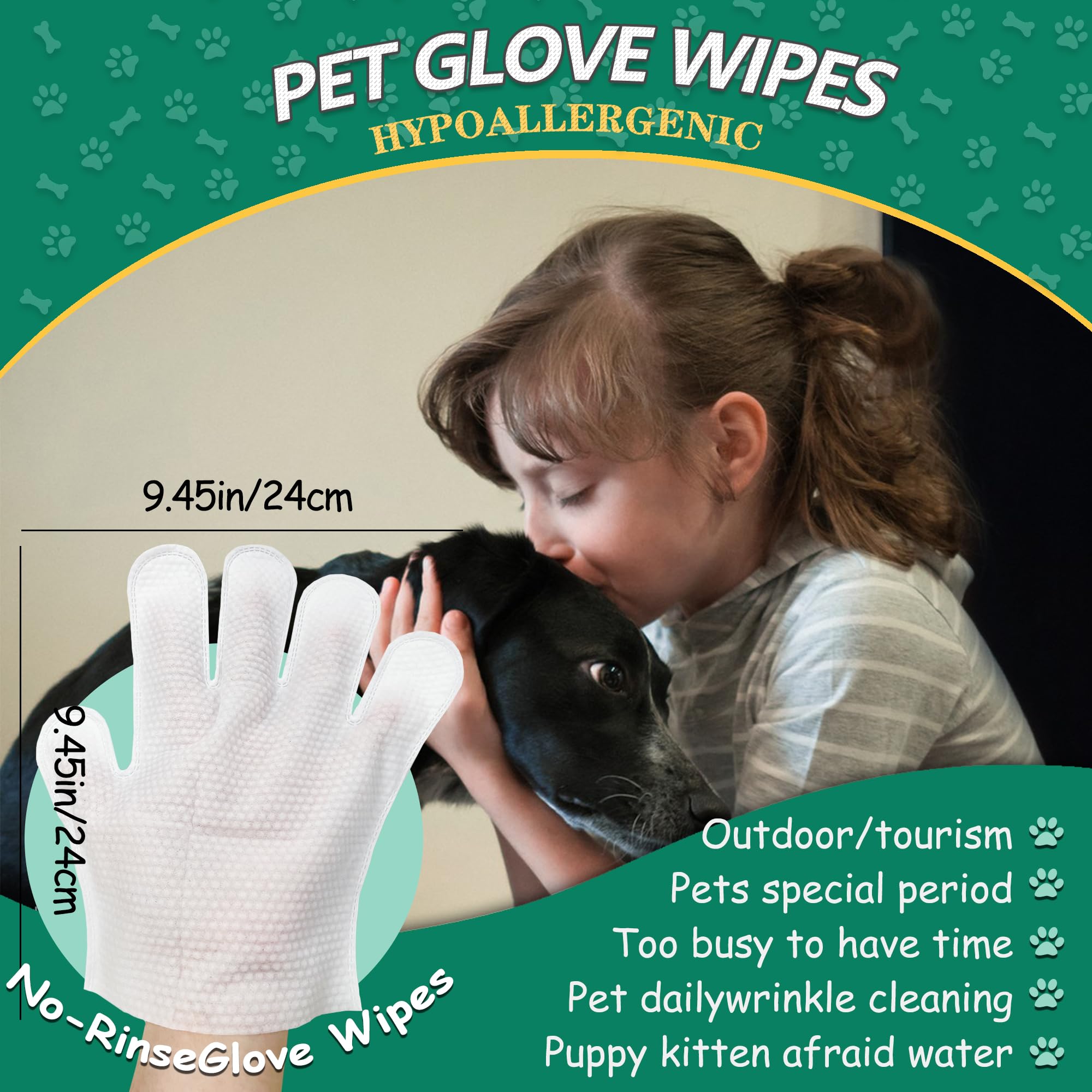CHPPEY Pet Cleaning Wipes in rinse-free use for convenient grooming