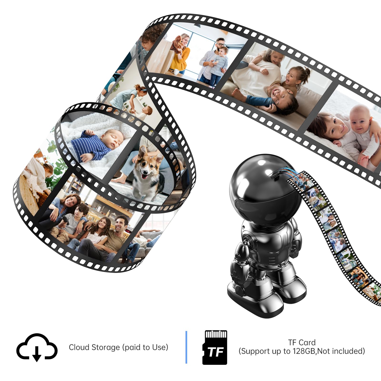 Chpuss Indoor Camera Robot dog cam mode demonstrating pet monitoring