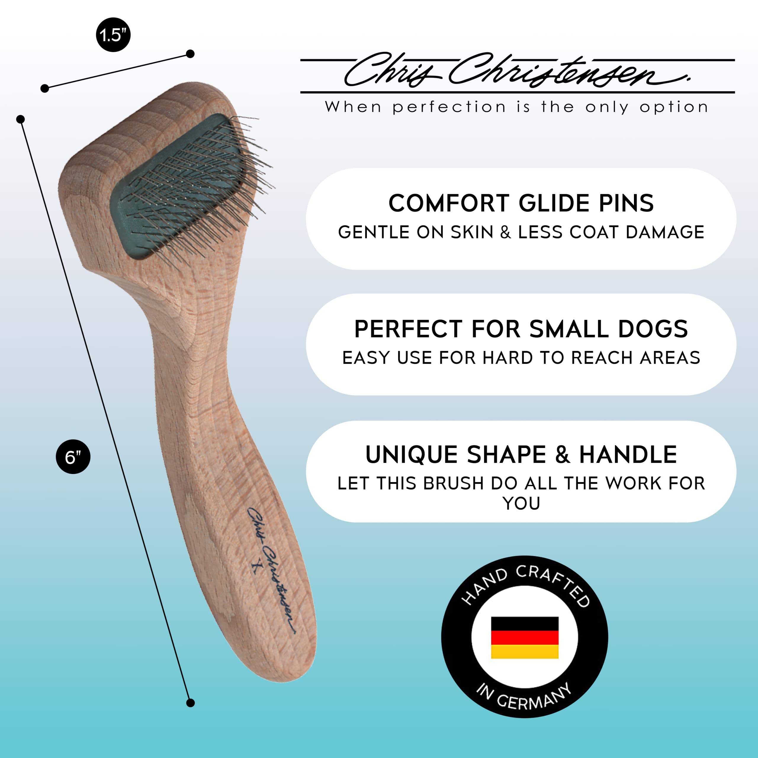 Chris Christensen A5X Mark X Slicker tiny head with beech wood handle