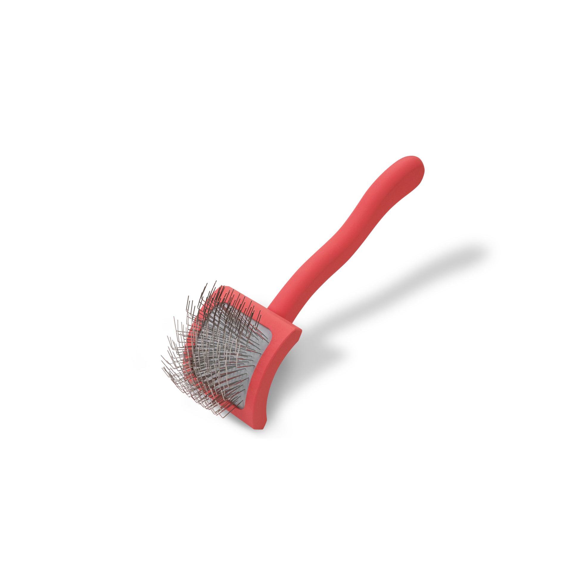 Chris Christensen Baby G Slicker Brush closeup pins for gentle deshedding and detangling.