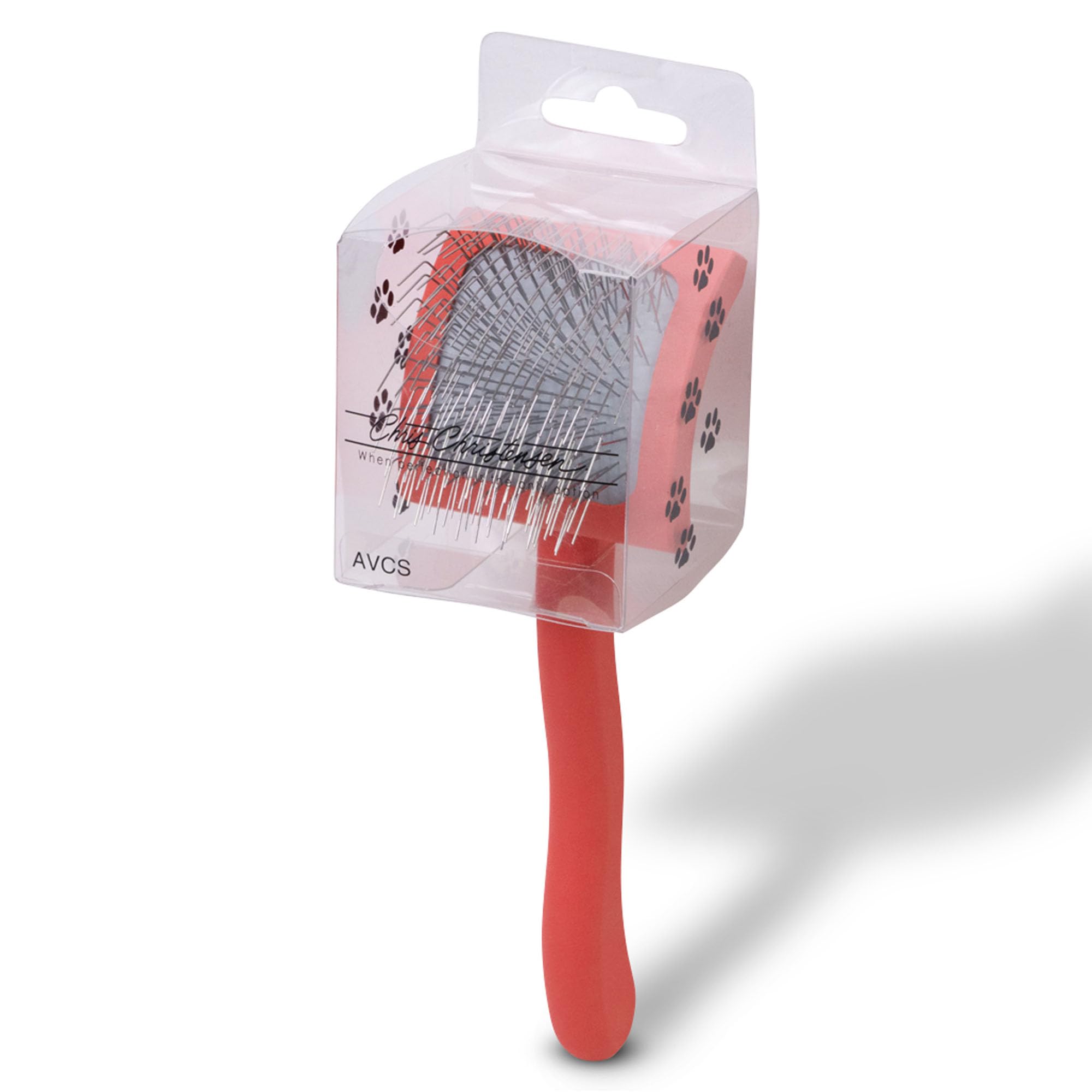 Chris Christensen Baby G Slicker Brush small size fits professional grooming setups.