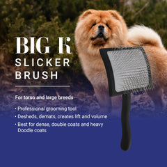Chris Christensen Big K brush ergonomic handle for comfortable grooming