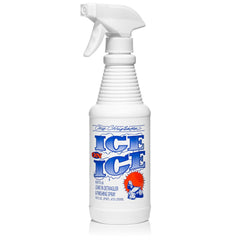 Chris Christensen Ice on Ice detangler bottle demonstrates easy detangling and coat conditioning