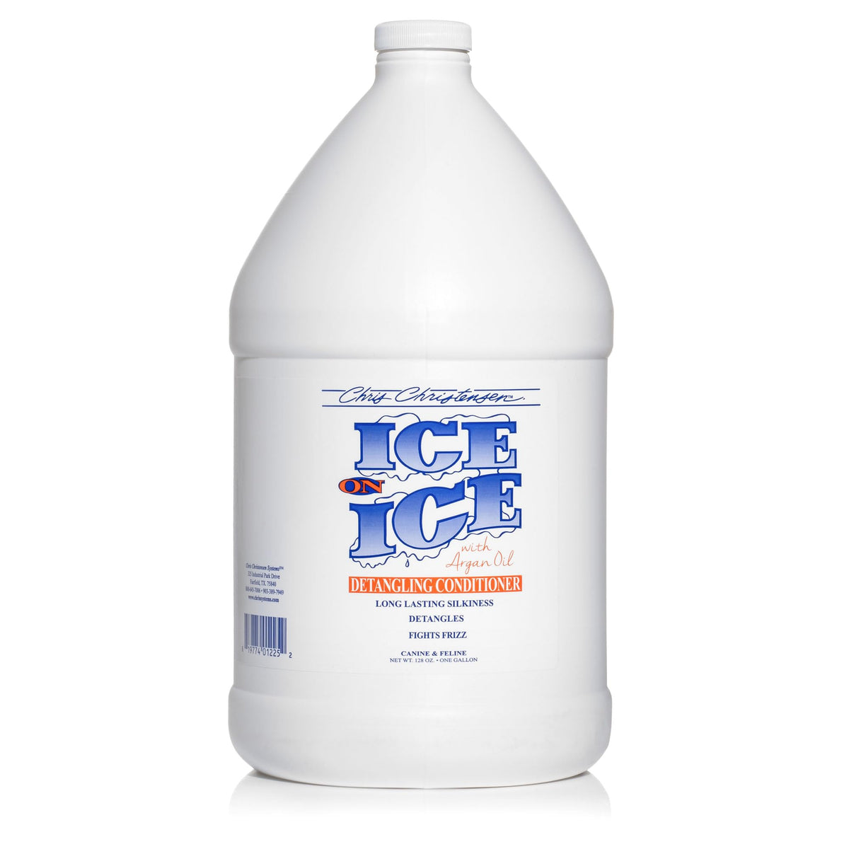 Chris Christensen Ice on Ice Detangling Conditioner bottle pour for easy grooming