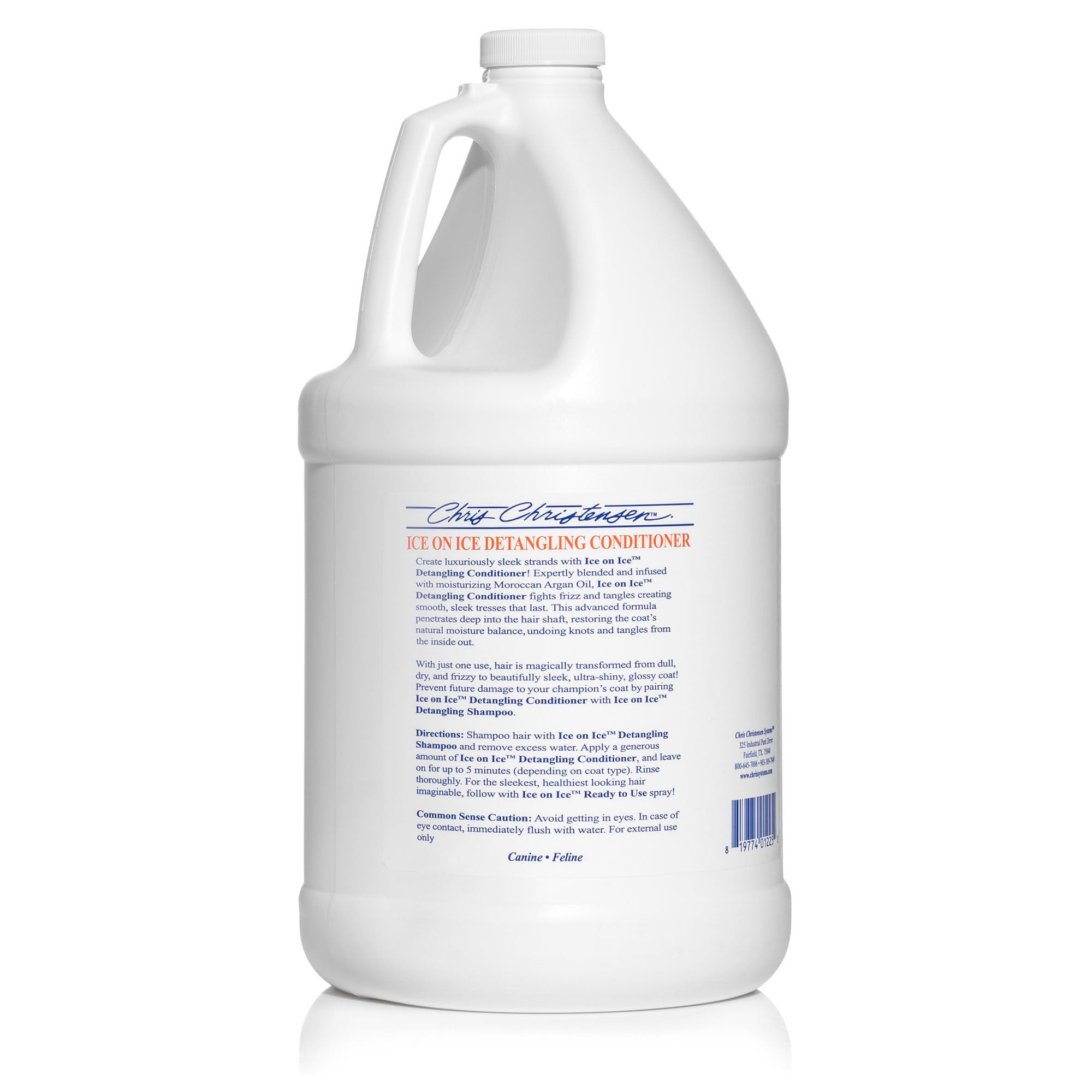 Chris Christensen Ice on Ice Detangling Conditioner gallon size for grooming salons