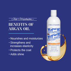 Chris Christensen Ice on Ice Detangling Conditioner coat after wash shows silky manageability