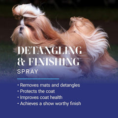 Chris Christensen Ice on Ice spray mist application shows ready-to-use convenience for quick grooming
