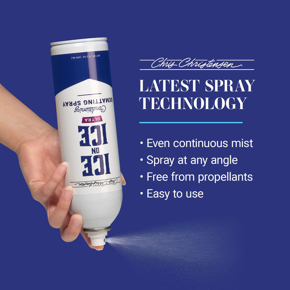 Chris Christensen Ice on Ice Ultra barrier-dirt-repel shows protective coat barrier.