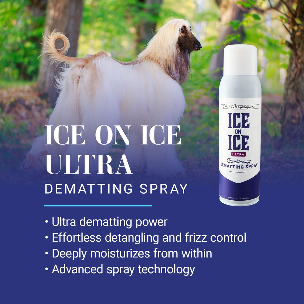 Chris Christensen Ice on Ice Ultra massage-mat focused detangling action for mats.