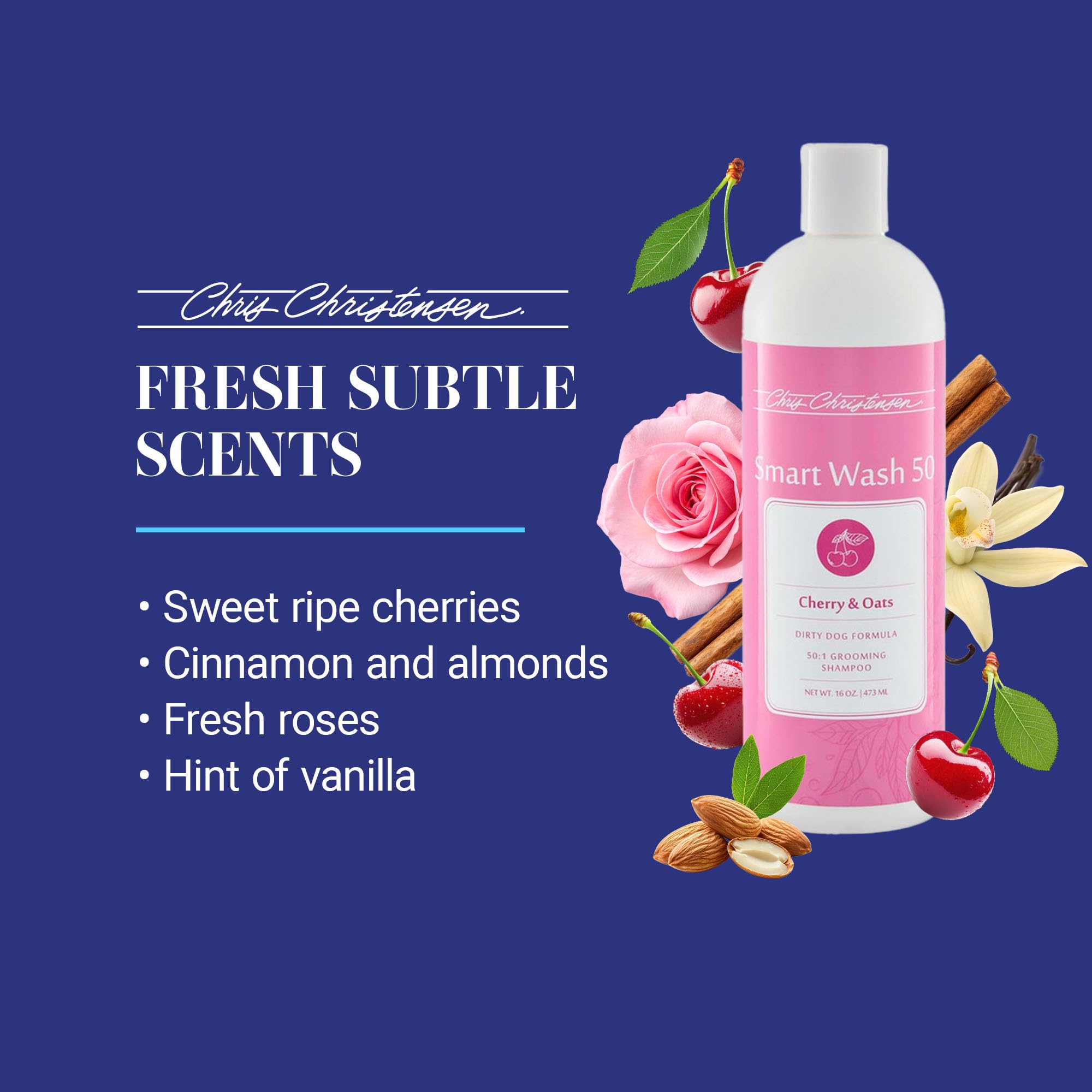 Chris Christensen SmartWash50 hypoallergenic shampoo supports allergy-prone pets with gentle formula