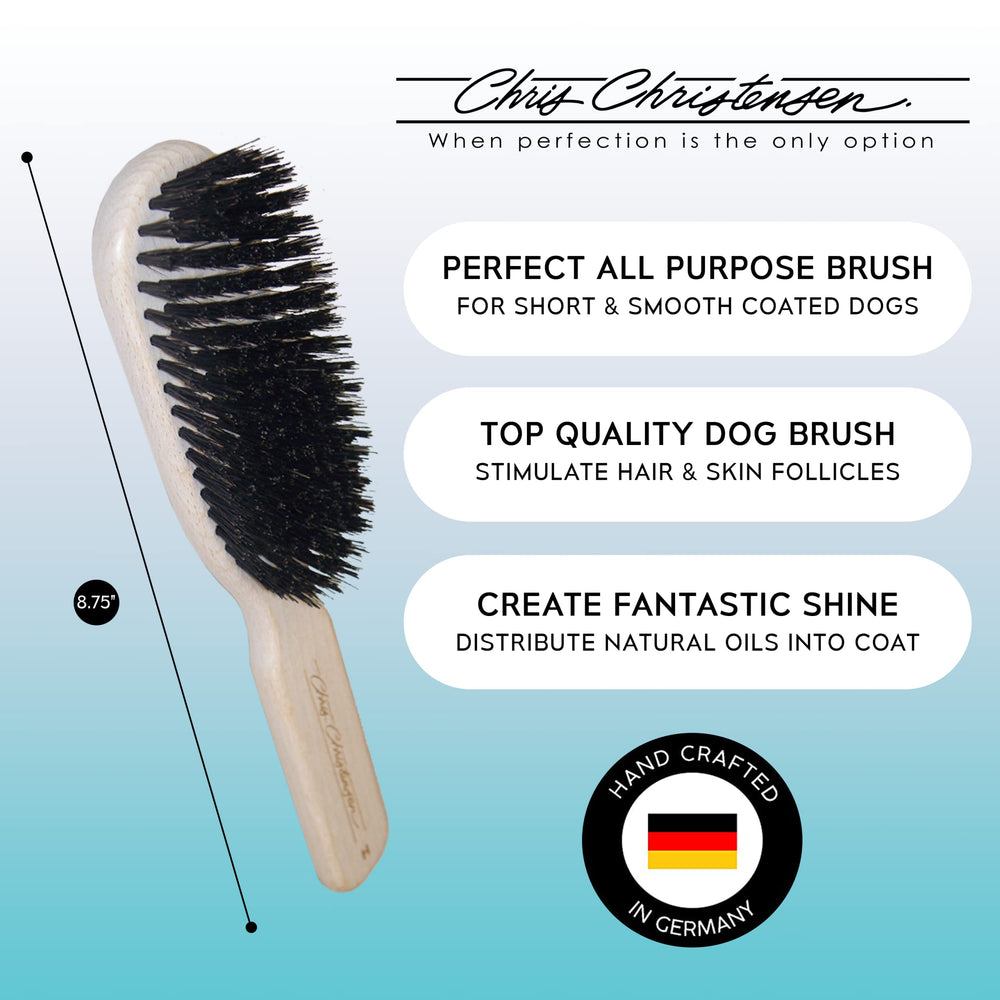 Chris Christensen natural boar bristles closeup showing texture for coat care.