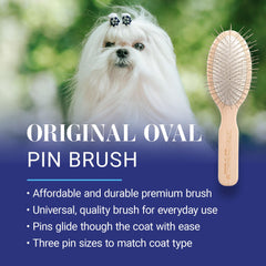 Chris Christensen oval pin brush with beechwood body, lightweight and durable.