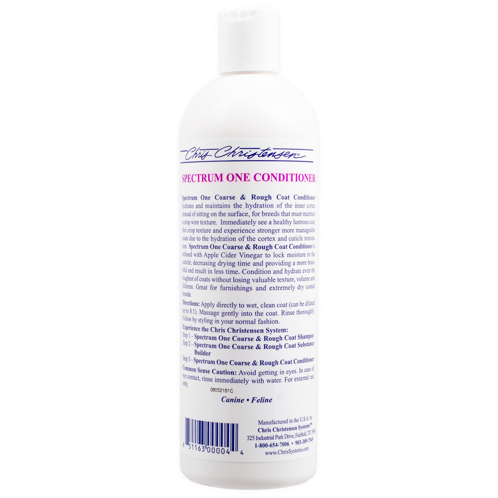 Spectrum One conditioner coat-application shows even coverage for healthier look.
