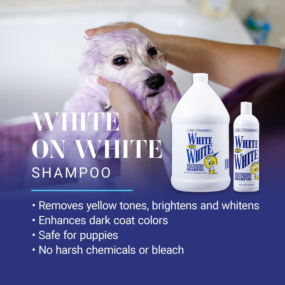 Chris Christensen White on White shampoo lather highlights stain removal potential